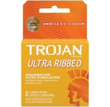 Trojan Ultra Ribbed Condoms (3 Pack)